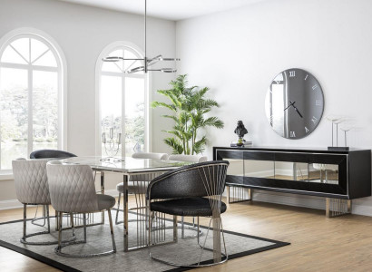 Dining group, dining room suite, dining table set, sideboard, luxury furniture, 4 chairs, table.